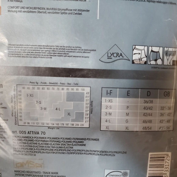 Omsa Tights XL Marrone 70 Den - Picture 4 of 4